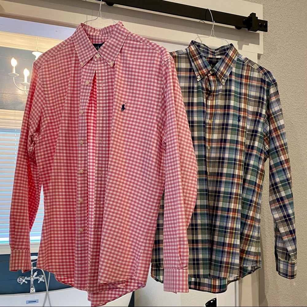 2 Men’s Polo Ralph Lauren Shirts Size L